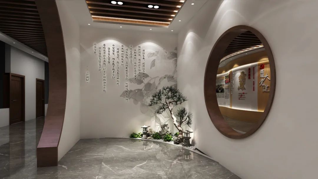 中国风党建文化展厅设计方案及精美案例