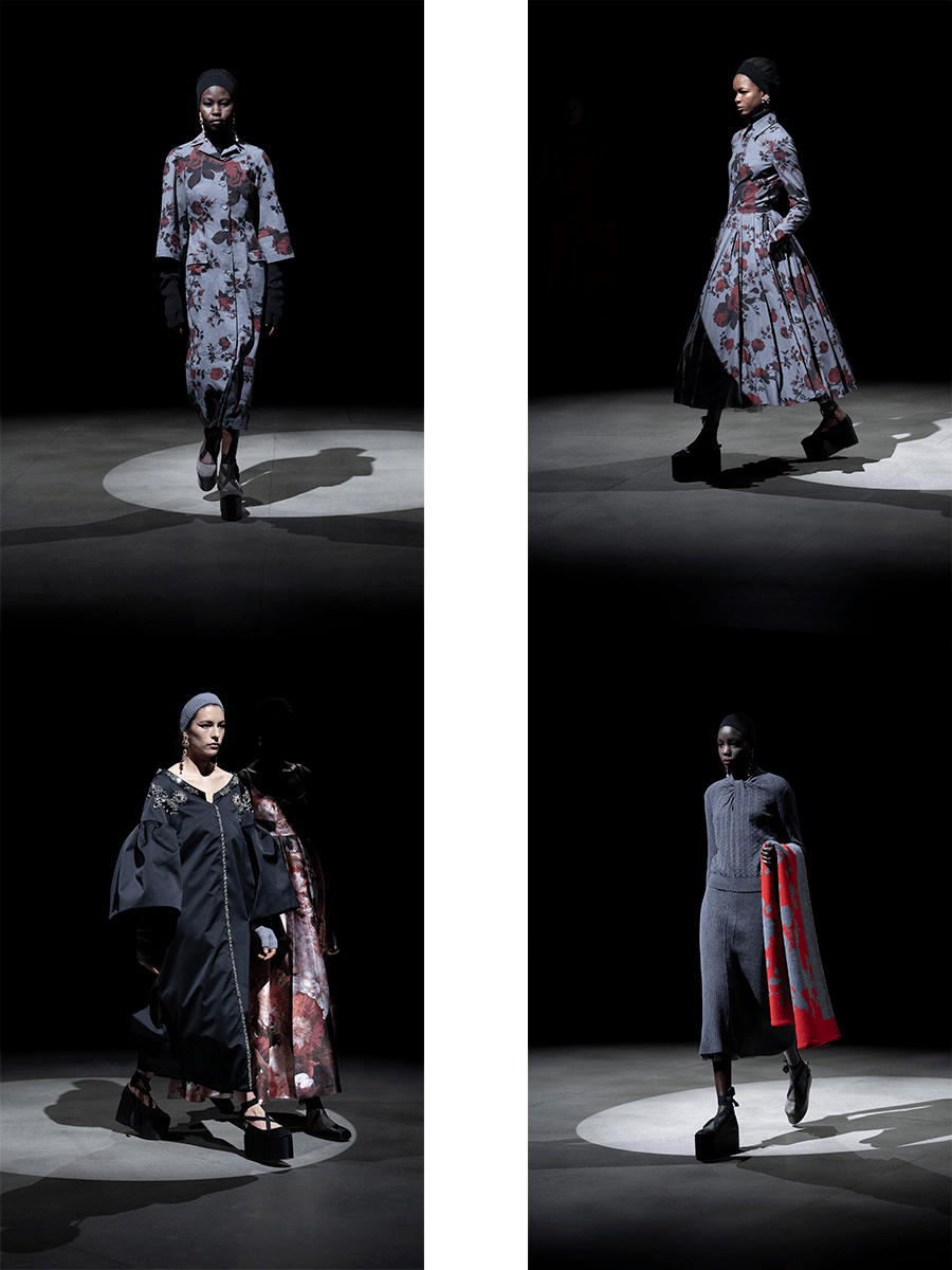 羽毛 Erdem 2021秋冬，被打断的前卫，舞者的排练