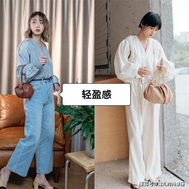 天蓝色 “阔腿裤”也会显矮显腿粗？那还不是因为你：既不会挑又不会搭！