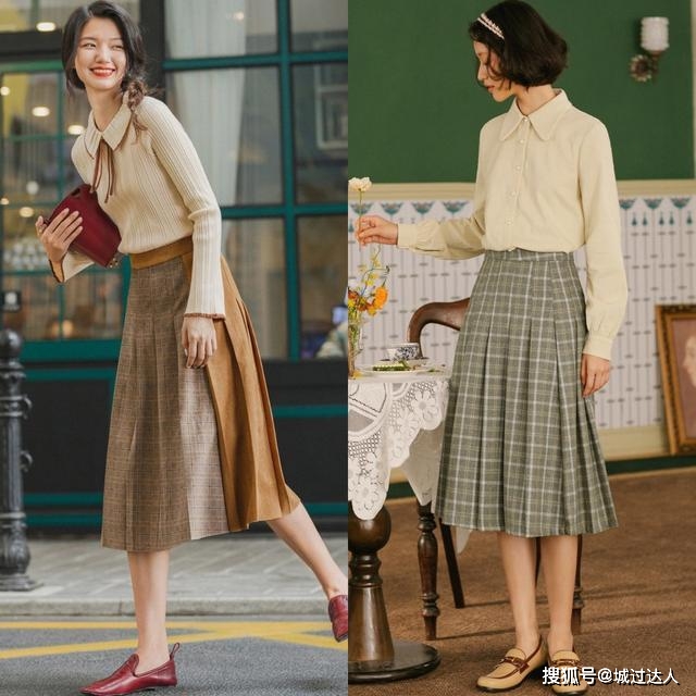 身材 百褶半裙穿搭很优雅！甜美俏皮很时髦，让你轻松成为街上的焦点