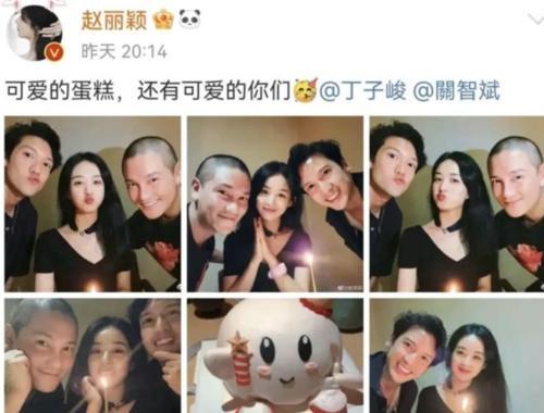 黑色 赵丽颖罕见晒庆生照，黑色宽带choker抢镜，状态十分年轻
