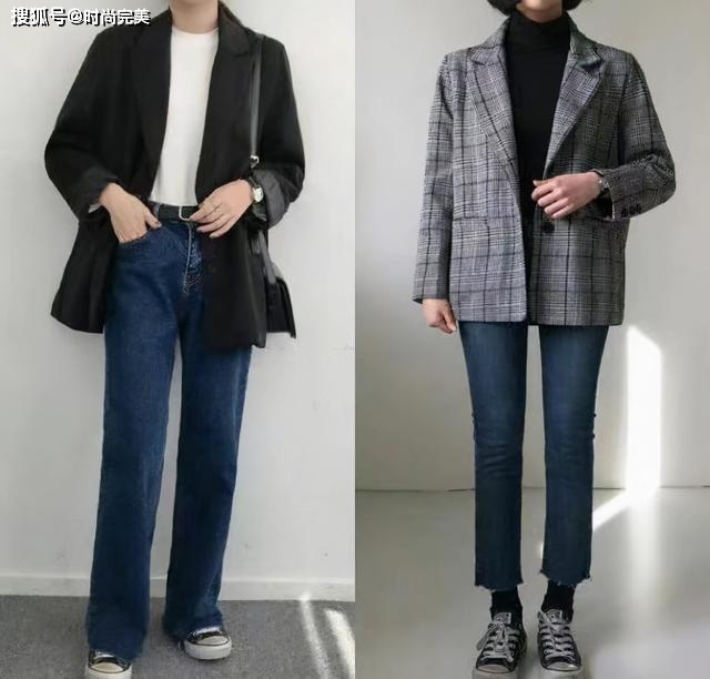 显得 秋天“小西装”的新搭配：显得复古知性，休闲和上班穿都很美