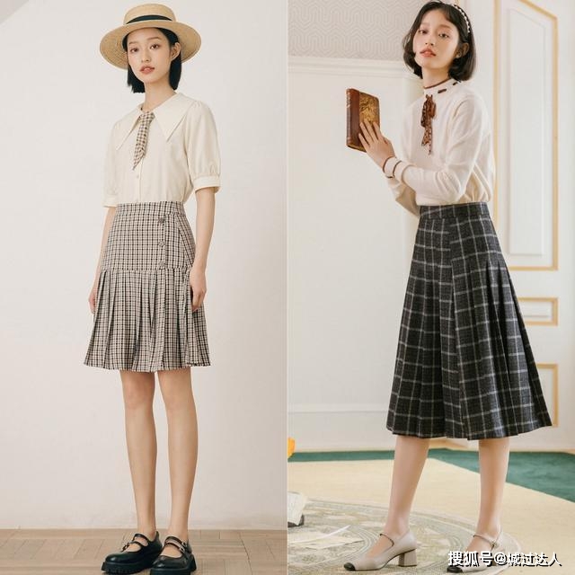 身材 百褶半裙穿搭很优雅！甜美俏皮很时髦，让你轻松成为街上的焦点