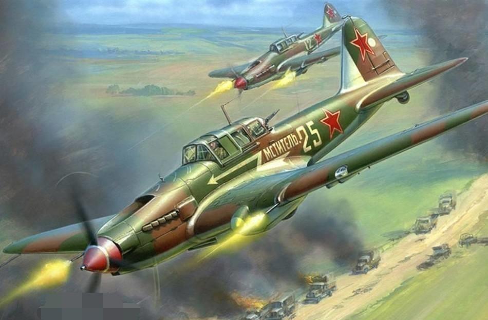 原创二战苏军伊尔2攻击机东线战场的黑色死神甲坚炮硬的神兵