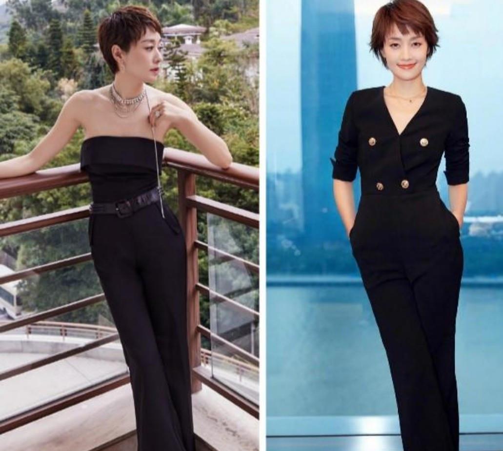 设计 马伊琍和俩女儿出门，她穿连体裤腿比女儿还要细，身材保养真不错