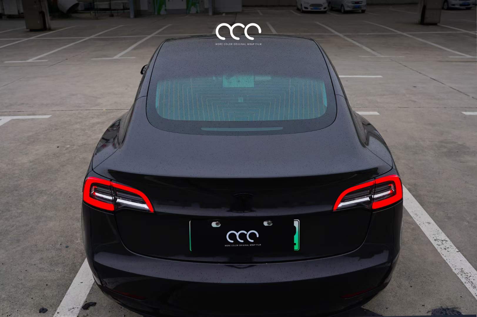 特斯拉漫彩改色膜亮面石墨灰