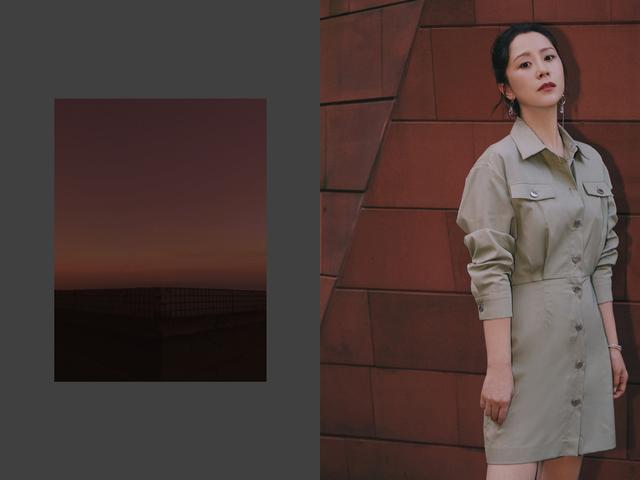 海清 海清走知性风太适合！衬衫连衣裙优雅干练，利落精致的气质太惊艳