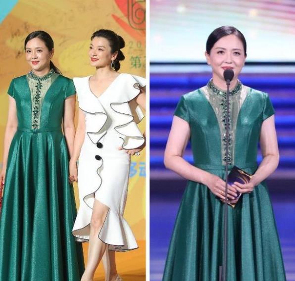 身材 陶慧敏穿收腰裙亮相,身材肉感被放大了,越发有贵妇的模样了