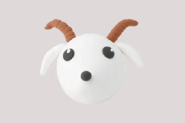 粘土达人可爱的粘土小山羊