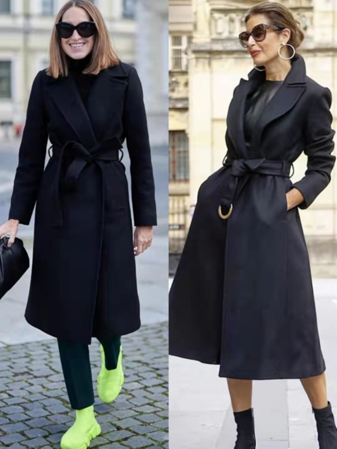 西裤 冬季外套流行“穿长不穿短”，学时尚奶奶这样穿，人人都是时髦精