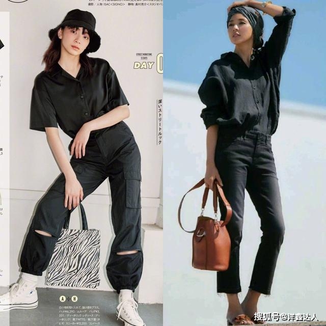 配饰 小黑裤”的穿搭思路,这样穿既利落又有温柔气质