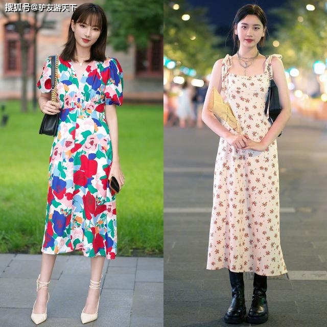 美得 人手一条的“碎花裙”，搭配这7种鞋子，让你的夏天美得与众不同