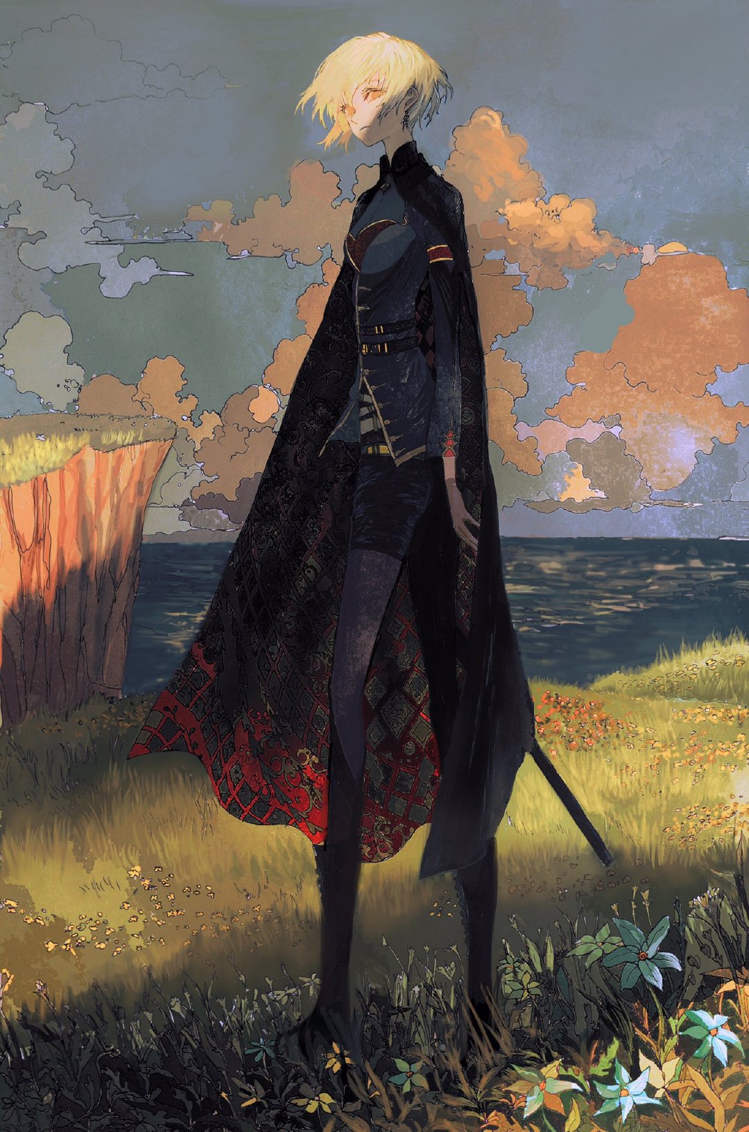 幻想 平涂风格的幻想系人物插画,每一幅作品都似乎在讲故事
