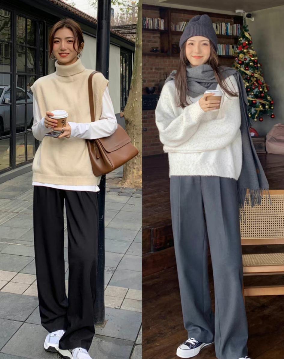 黑色 秋冬毛衣穿搭少不了，掌握搭配小技巧，时尚保暖不显老