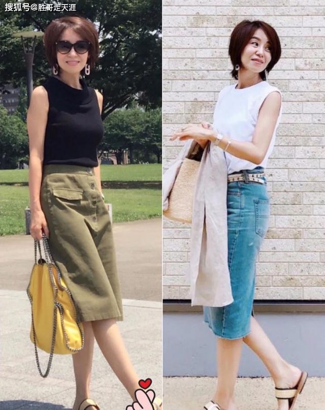 设计 真聪明的女人，穿半身裙不会配T恤，百搭又时髦的背心才是正解