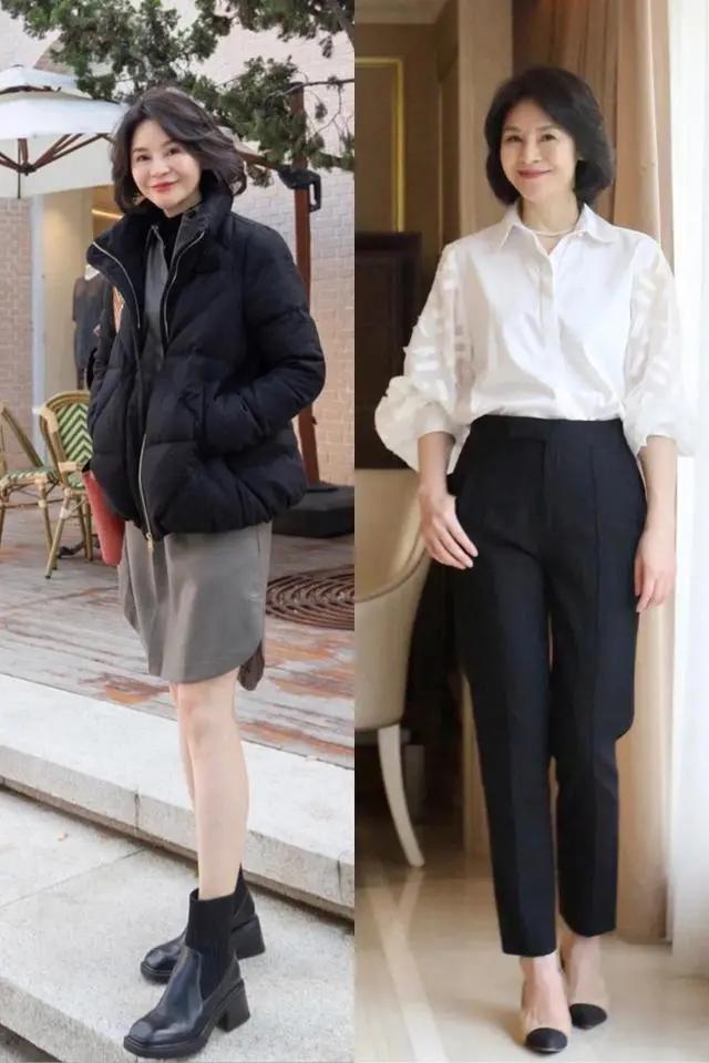 黑色 今年的鞋跟流行“穿短不穿长”,穿着舒适还显个高,难怪50+都爱