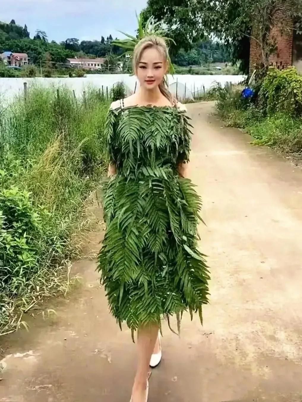 植物 身在城乡结合部,心在巴黎时装周,“纯天然服装秀”走出超模步伐