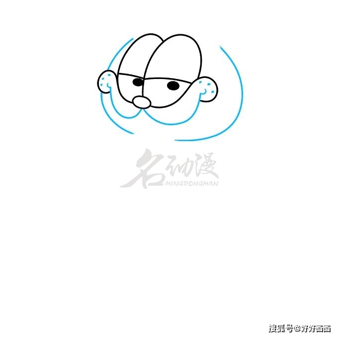 眼睛加菲猫怎么绘画？