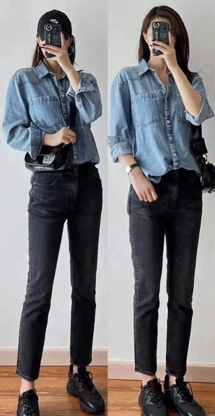 大衣 时尚百搭的牛仔衬衫,让你的秋天不再单调,日常通勤都可以穿
