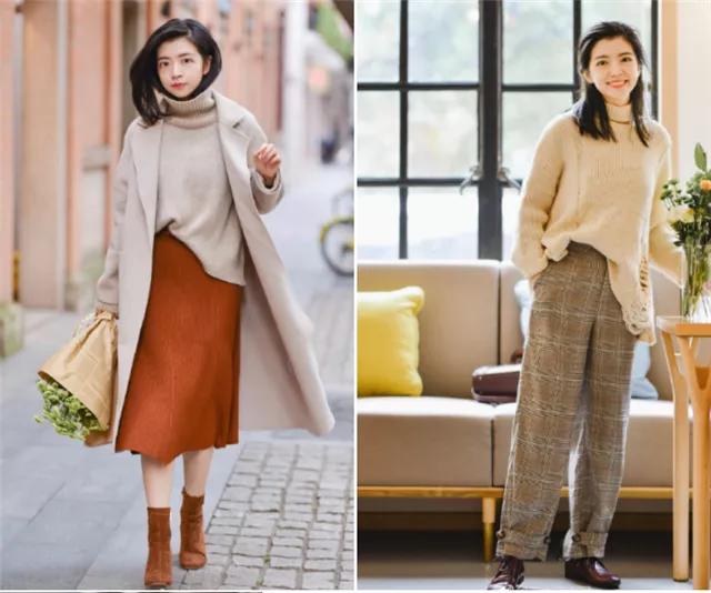 显得 穿大衣时里面怎么搭？不如试试“高领衫+大衣”，温暖时髦有气质