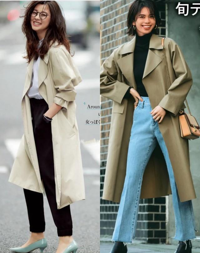 身材 今年的风衣时髦精们宁愿配裤子，也不跟风搭裙子！这里告诉你答案