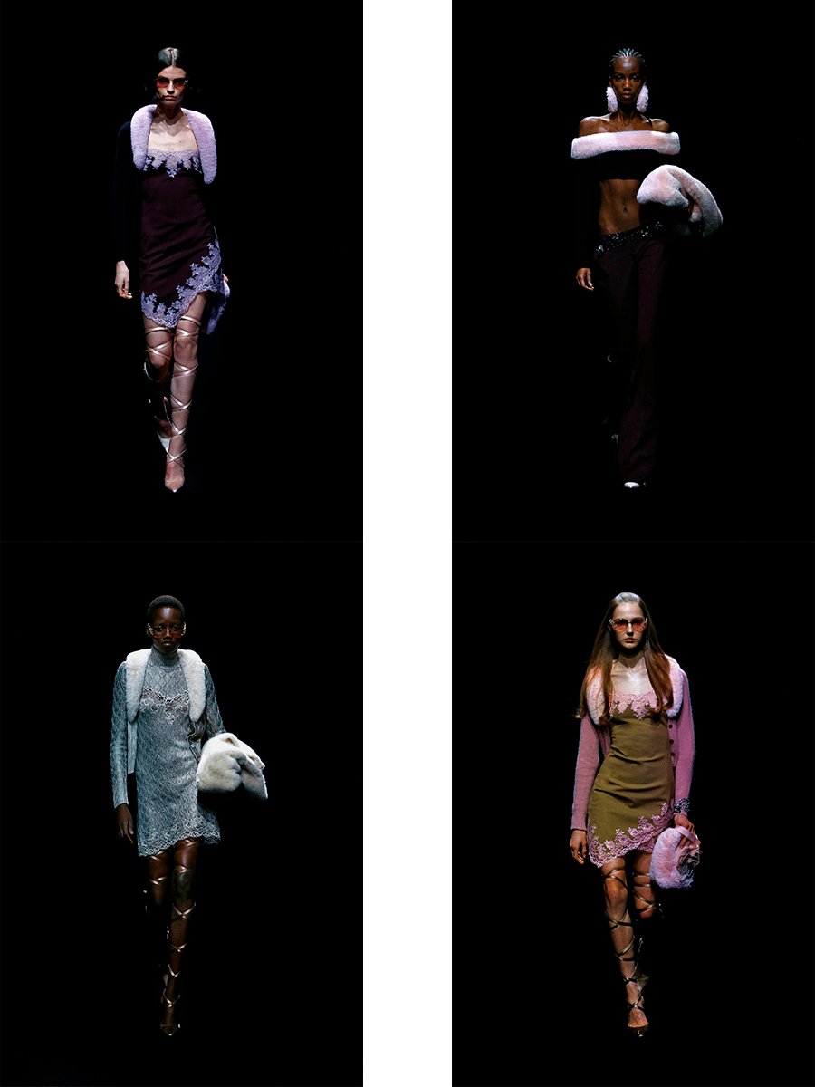 视觉 Blumarine 2021秋冬，虽然不太暴露，不过还是更多了一些怀旧与性感