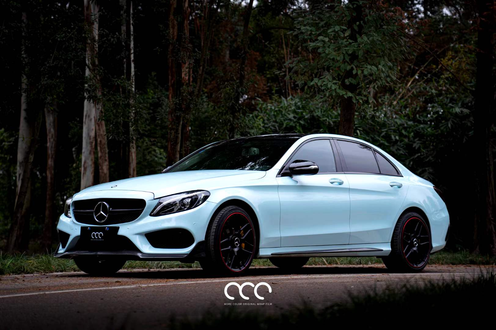 奔驰汽车漫彩pet冰川蓝典藏版