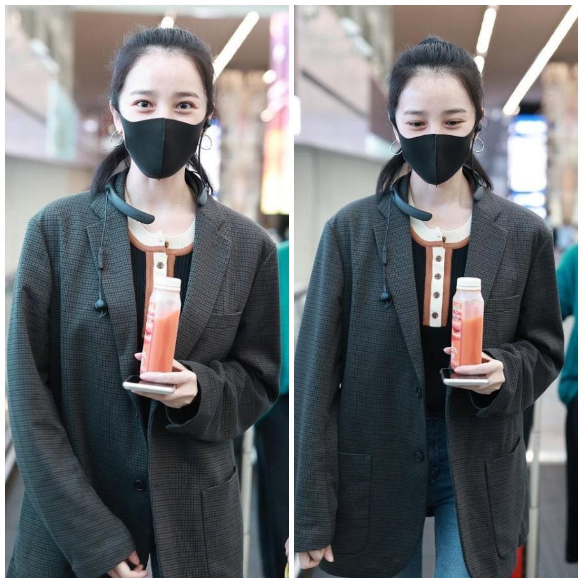 陈小 陈小纭素颜的样子太美了,肌肤雪白好迷人,外套选的也很大气