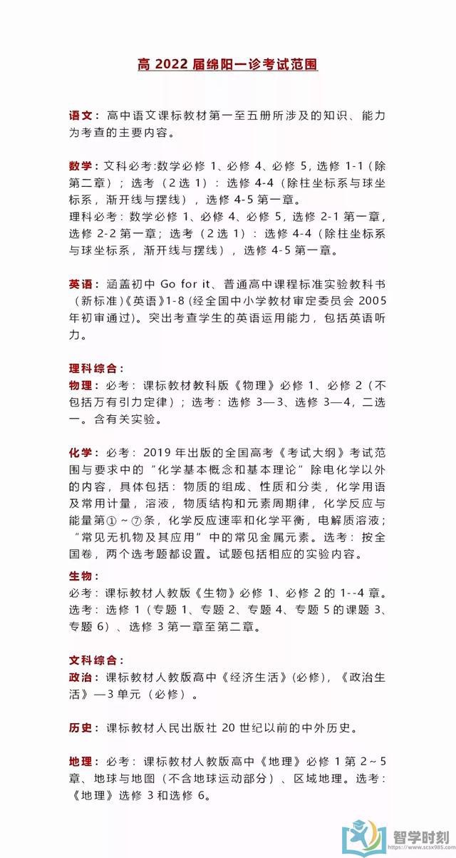 开始了开始了 绵阳一诊绵阳市高中19级第一次诊断性考试 博学科技网