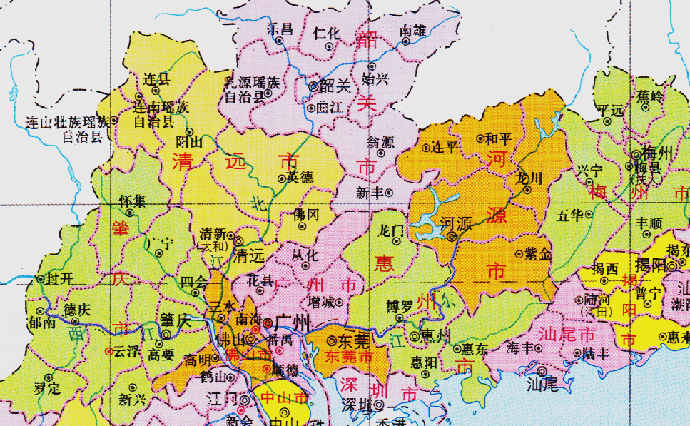 廣東省的區劃調整21個地級市之一清遠市為何有8個區縣