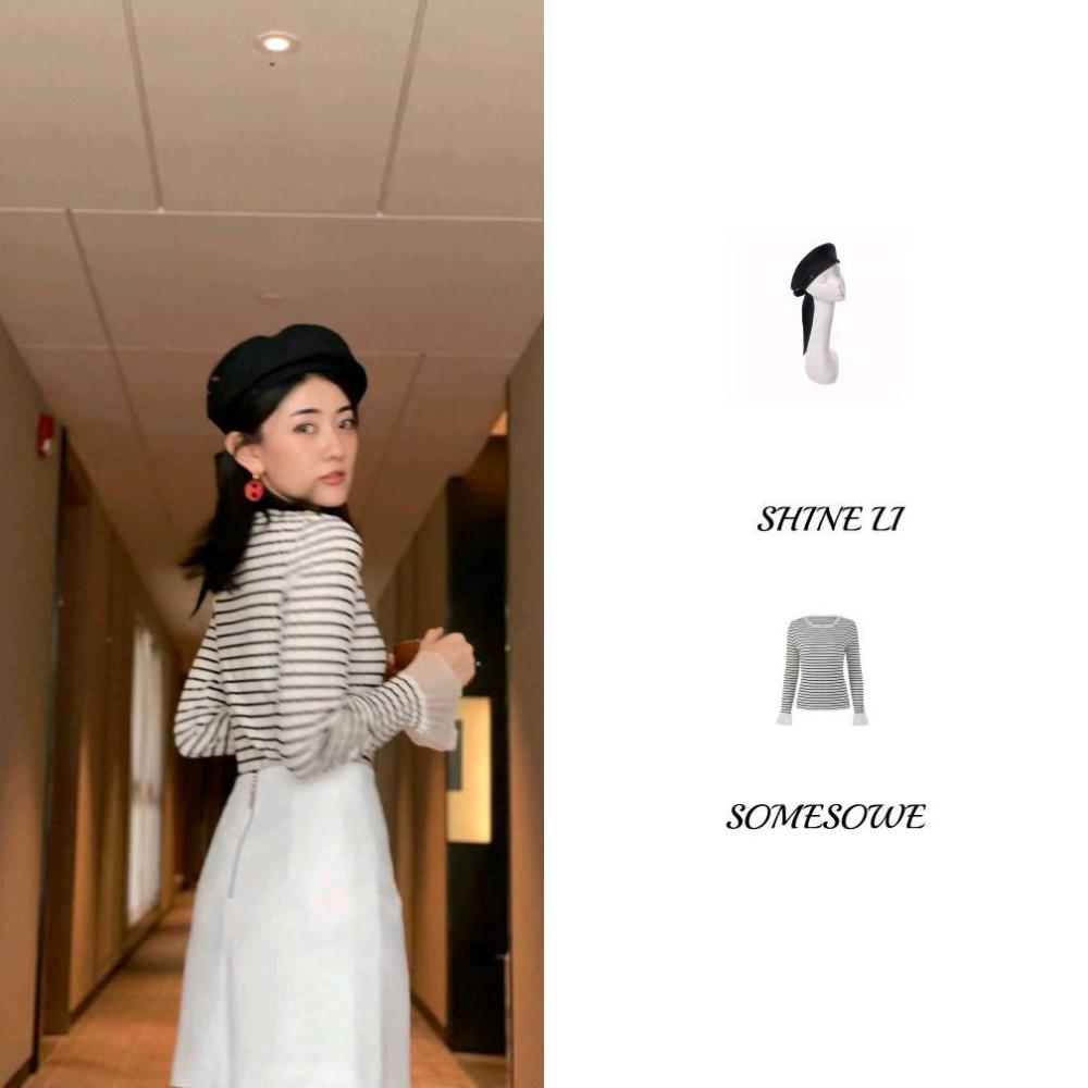 身材 梁洁的脸太可爱了，穿娃娃领毛衣超级甜美，脸颊肉肉惹人爱