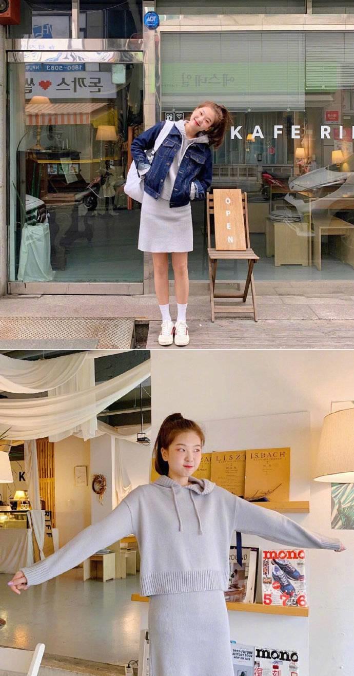 短裙 那些偶像剧中的甜美小姐姐是这样搭配的,短裙+帆布鞋,怎样都美