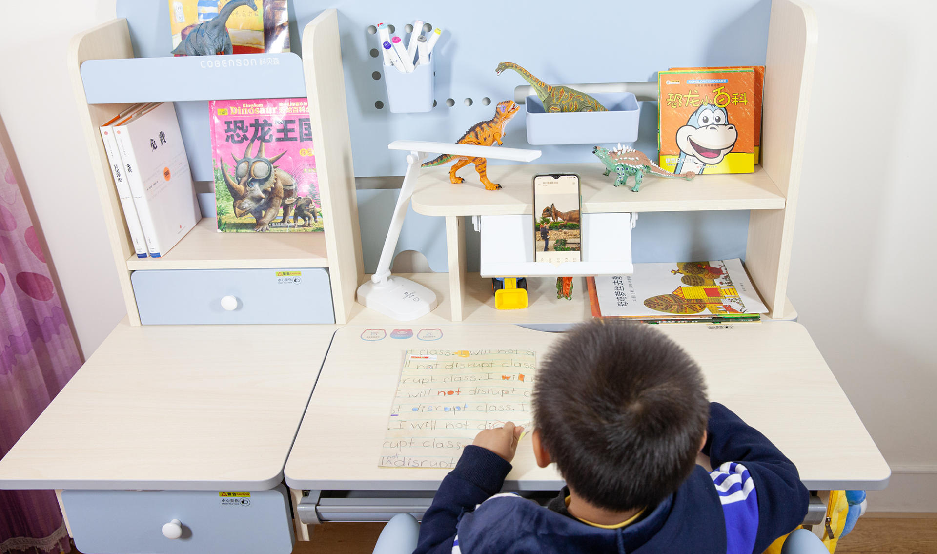 双11儿童桌选购指南-附科贝森儿童学习桌套装使用体验