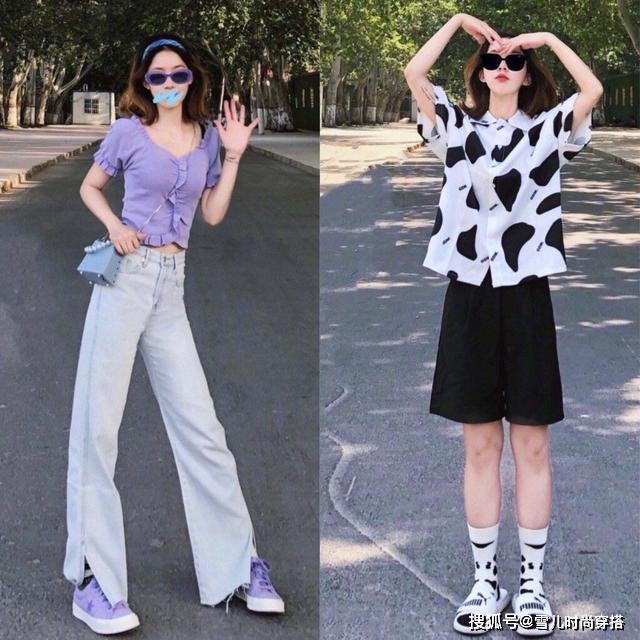 黑色 简简单单的T恤搭出点不一样,元气有活力!展现夏日多变形象