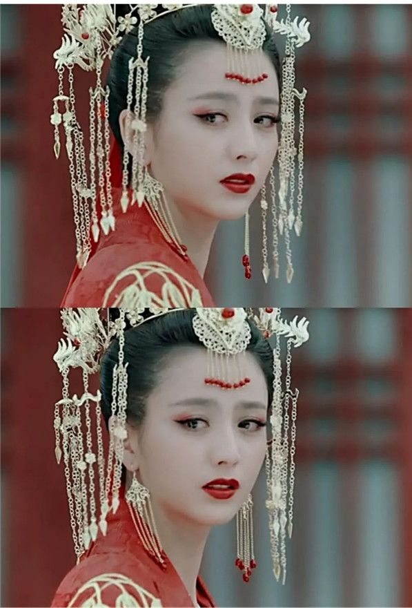 女明星头戴珠冠造型,杨幂霸气,杨蓉温柔,看见她,网友:女主脸_赵丽颖