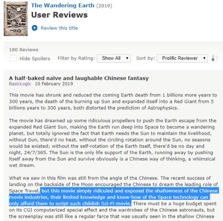 电影|《流浪地球》稳了，应该看看外国观众的真实评价了