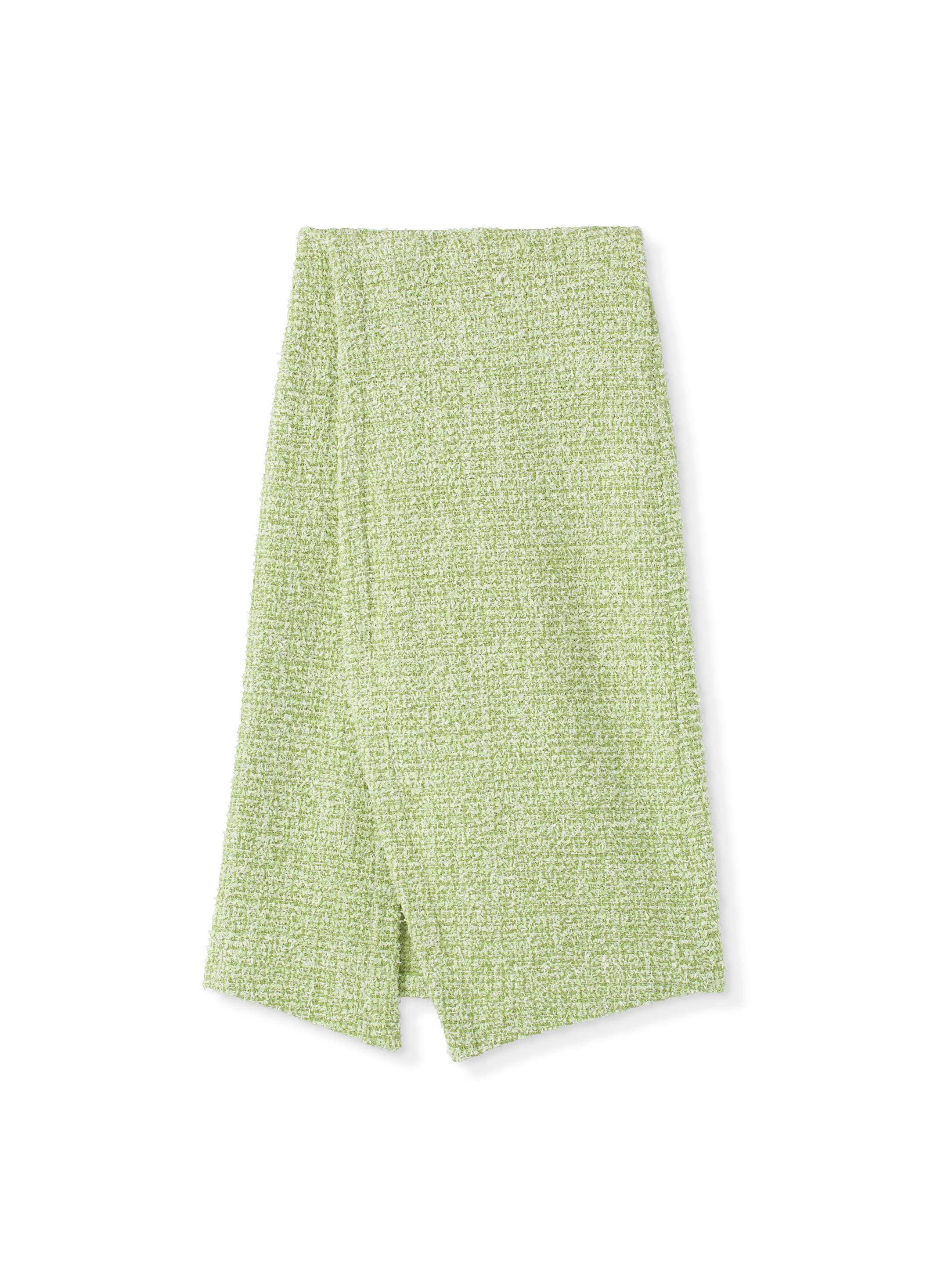 浅绿色 海清身着 ST. JOHN 浅绿色花呢针织套装