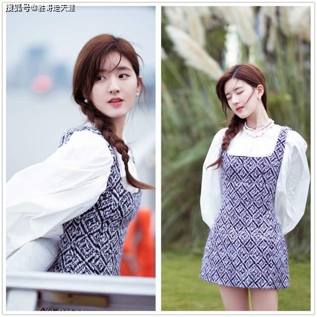 西装 “初恋女孩”赵露思，秋冬穿搭“上暖下凉”？一般人hold不住