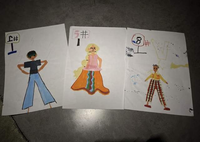 黄磊 孙莉骄傲晒小女儿画稿，8岁画功超同龄人，设计天赋不输多多