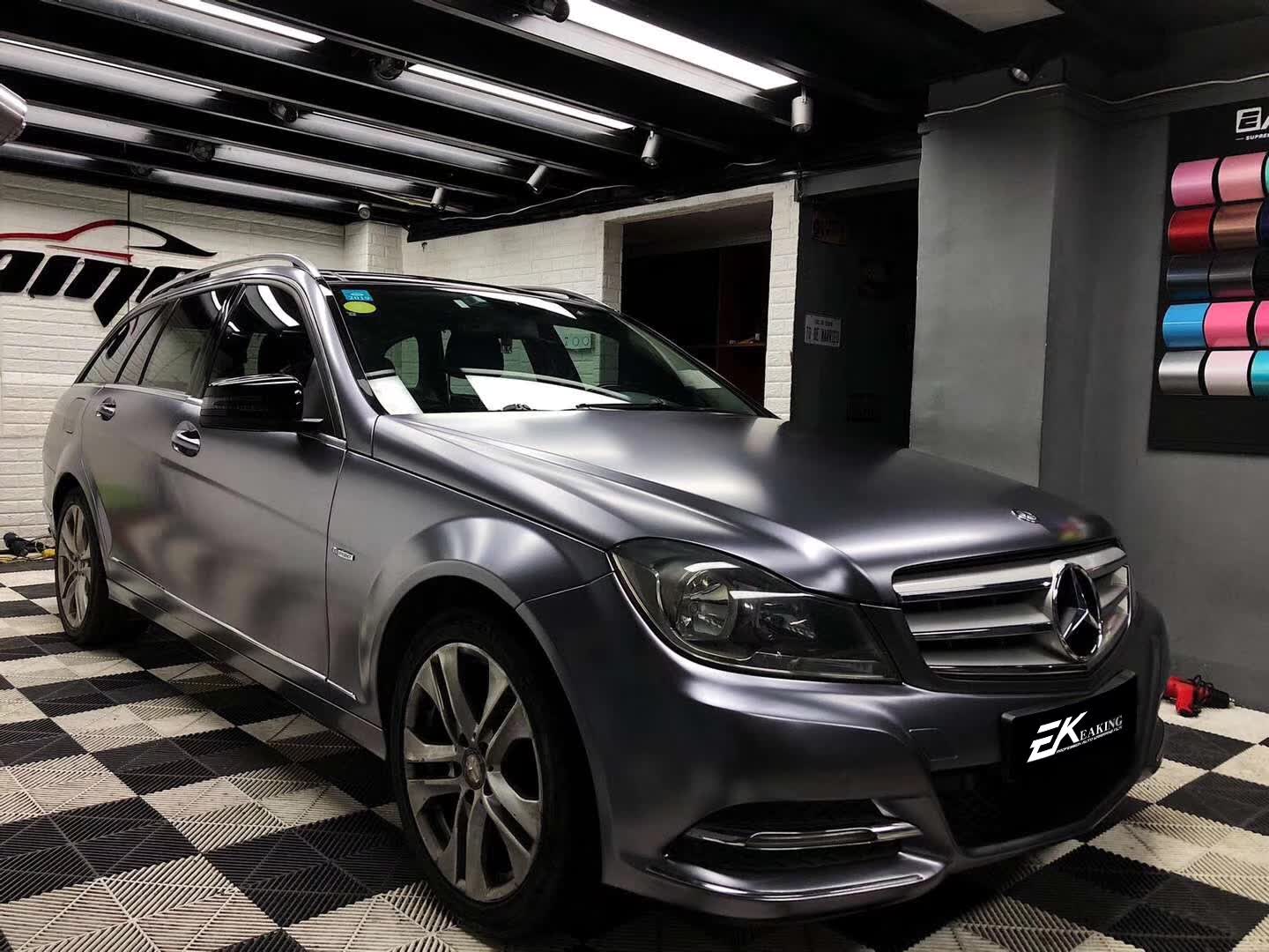 奔驰cek改色膜电光金属炭灰