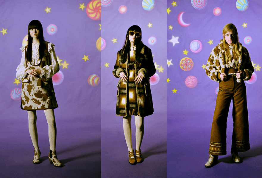 对比 Anna Sui 2021秋冬，甜美的时尚，有了更新的宽度