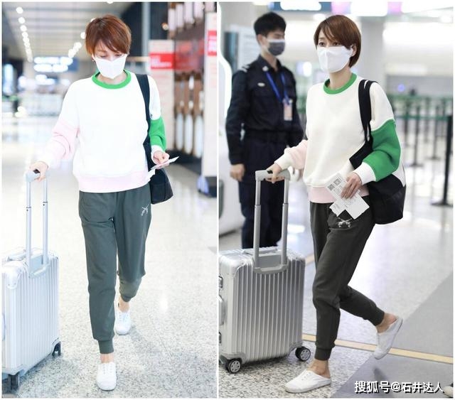 卫衣 马伊琍才是中年女性穿搭典范！连帽卫衣+牛仔裤，保暖时髦还减龄