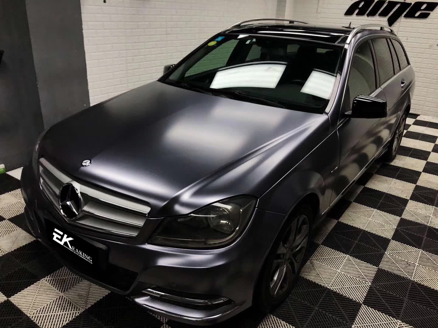 奔驰cek改色膜电光金属炭灰