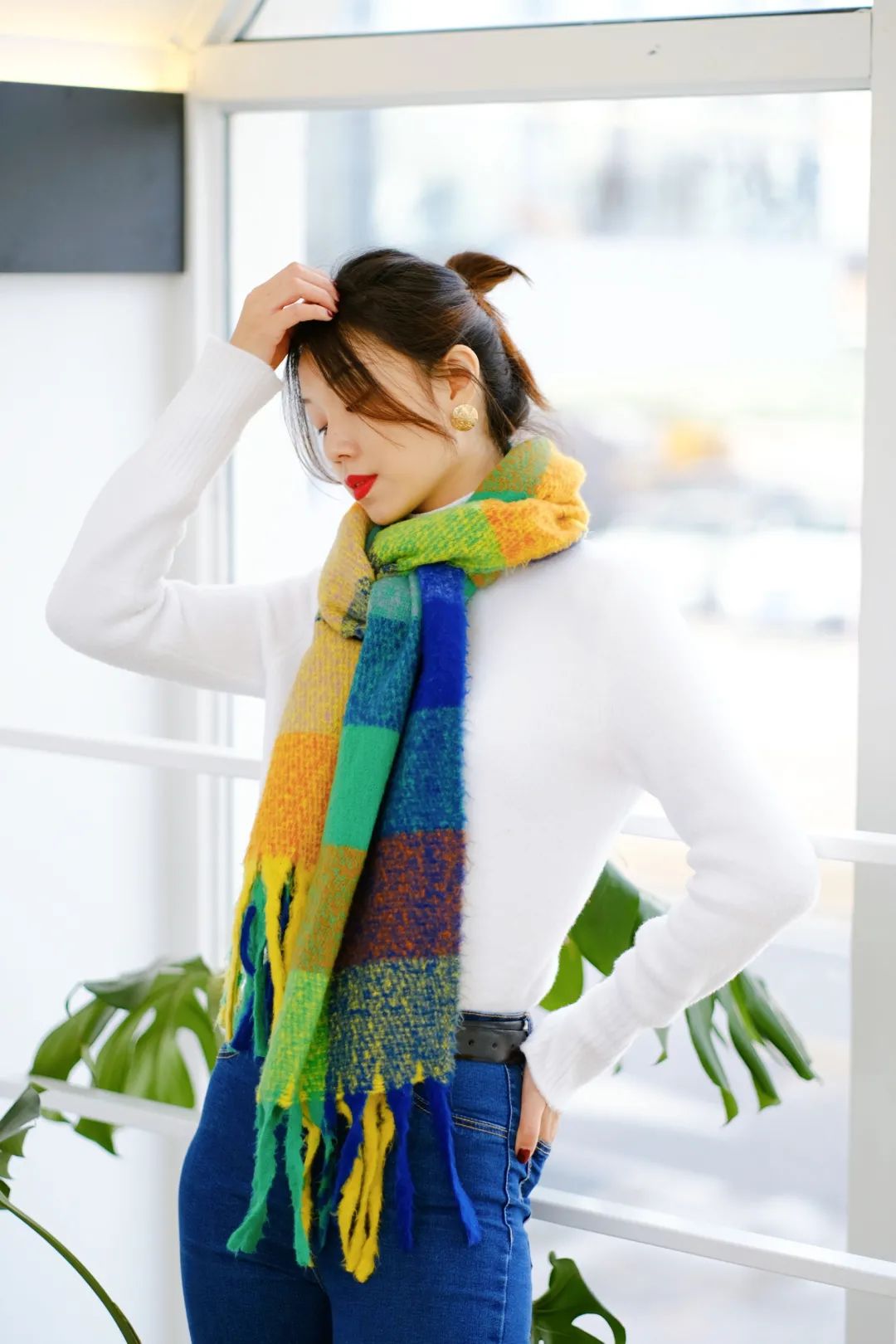 披肩 这个寒冬，跟着Lisa虞书欣一起玩转围巾的7种花式系法吧