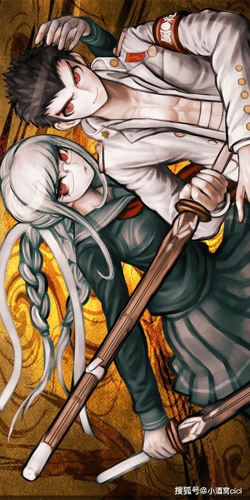 弹丸论破石丸清多夏和其他角色的奇怪组合动漫全面屏壁纸