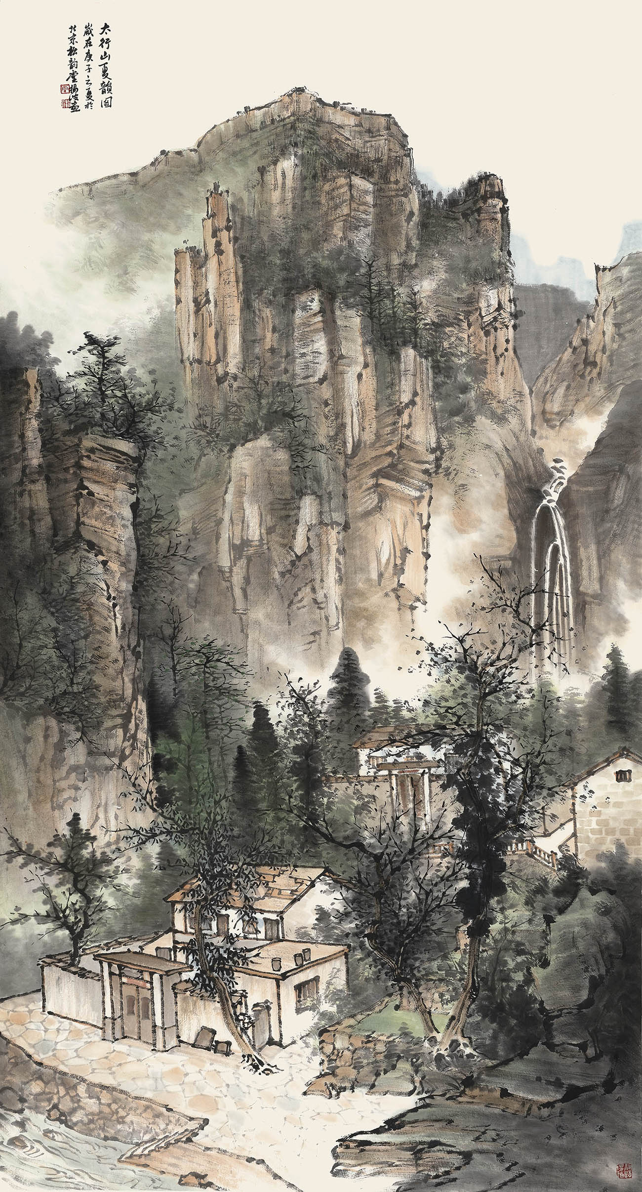 青山空静,缘溪漫行——广州艺博会专访画家周扬波_作品