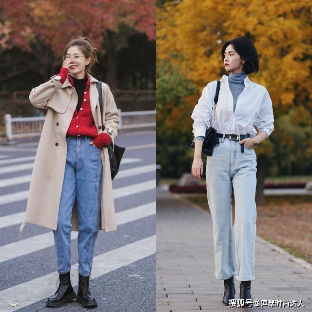 圆头 九分裤短靴，利落显瘦又显高，秋冬这么穿很有气质
