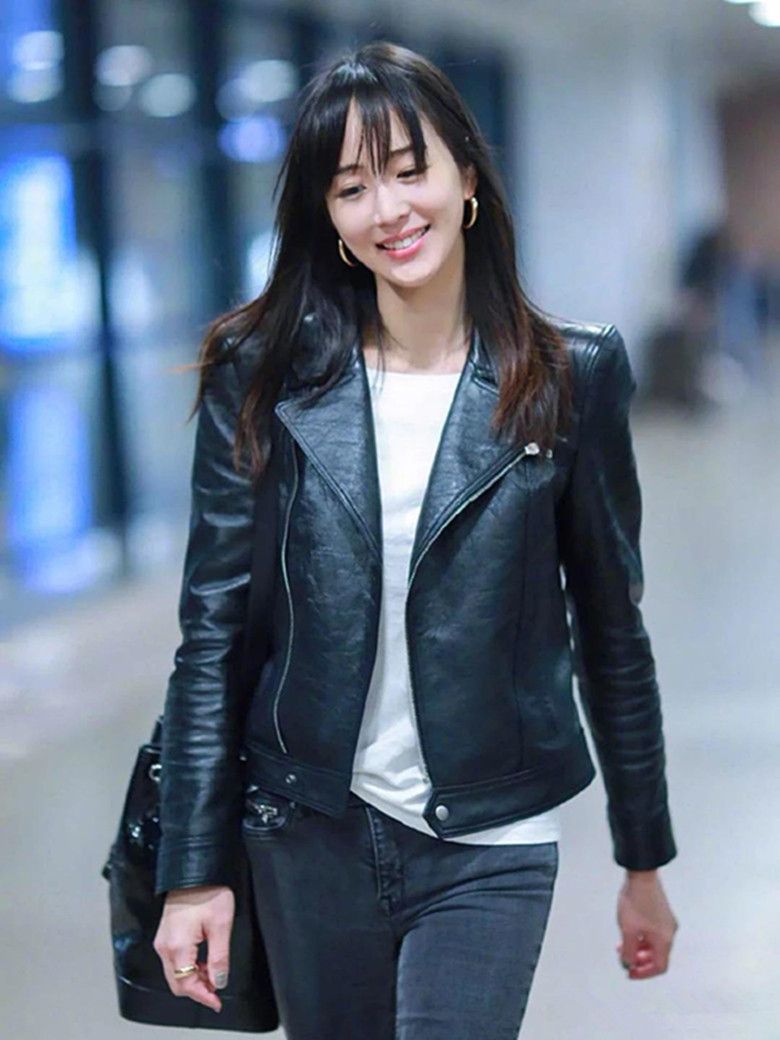 机车 张钧甯穿机车皮衣现身，淡妆而且不是“美颜照”颜值一样“抗打”