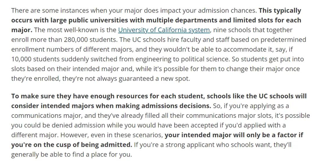 不会影响|你申请的专业方向到底会不会影响你被顶尖大学录取的可能性？