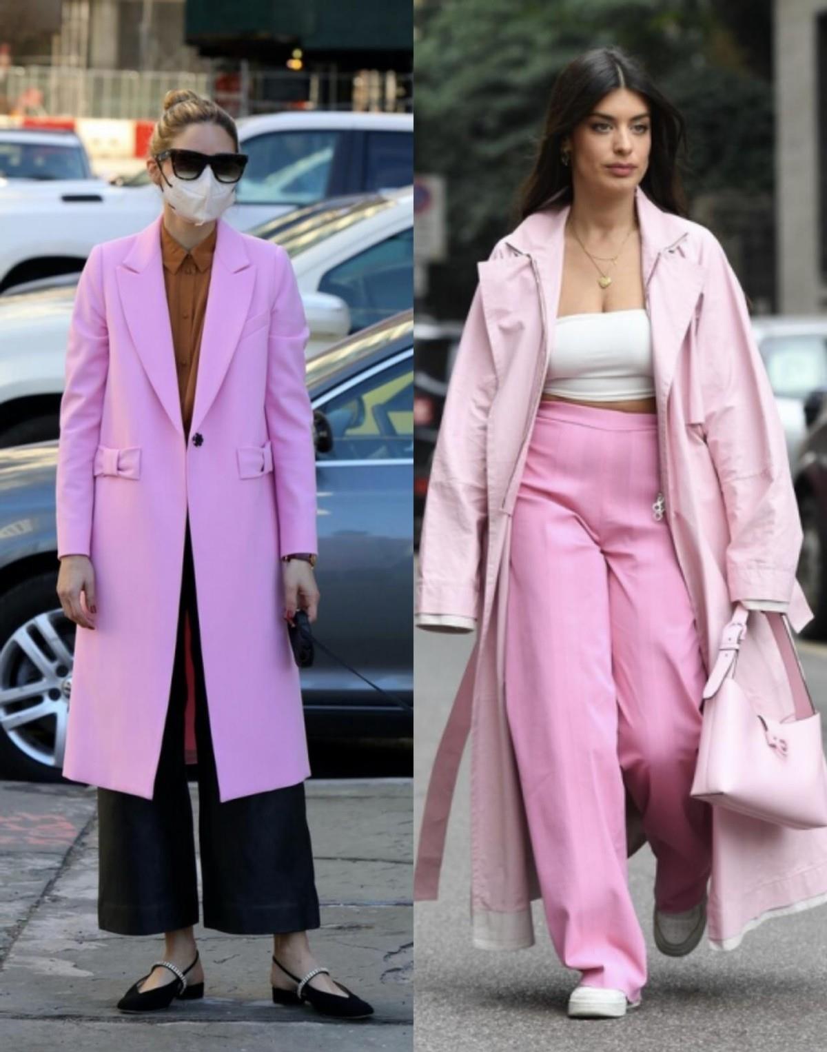 蓝色 穿大衣别老选黑白的了，今年冬天流行彩色大衣，赶时髦的来看看